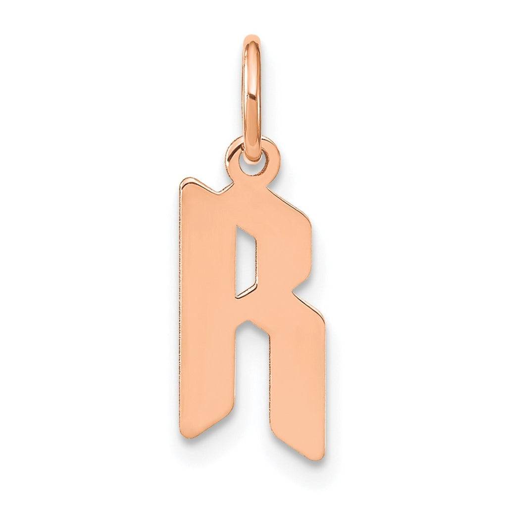 Sterling Silver Rhodium-plated Or Rose-plated Letter Initial Pendant