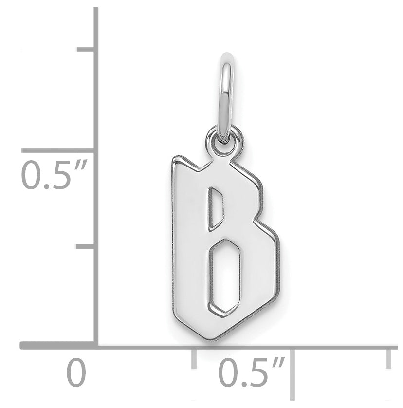 Sterling Silver Rhodium-plated Or Rose-plated Letter Initial Pendant