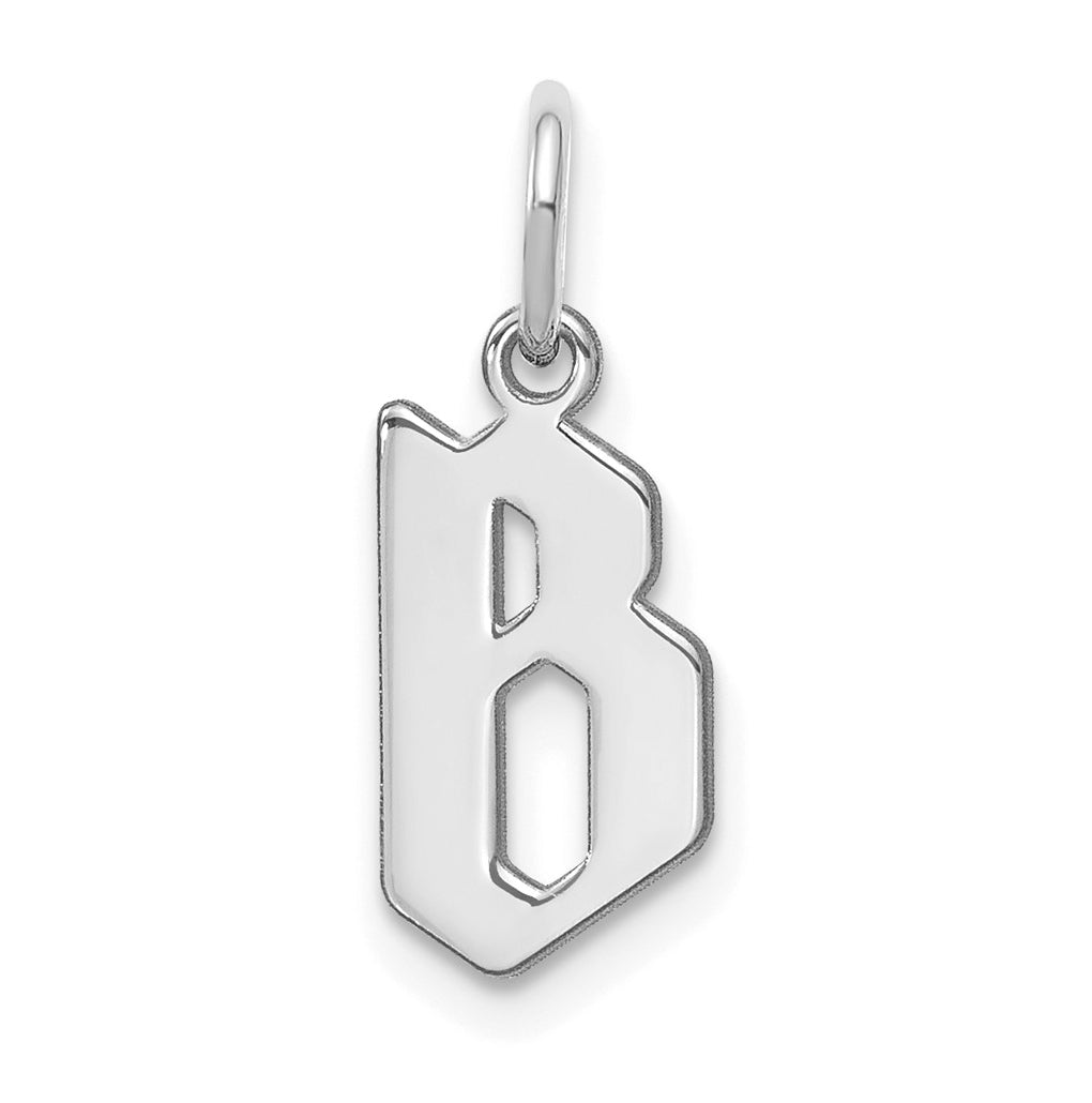 Sterling Silver Rhodium-plated Or Rose-plated Letter Initial Pendant