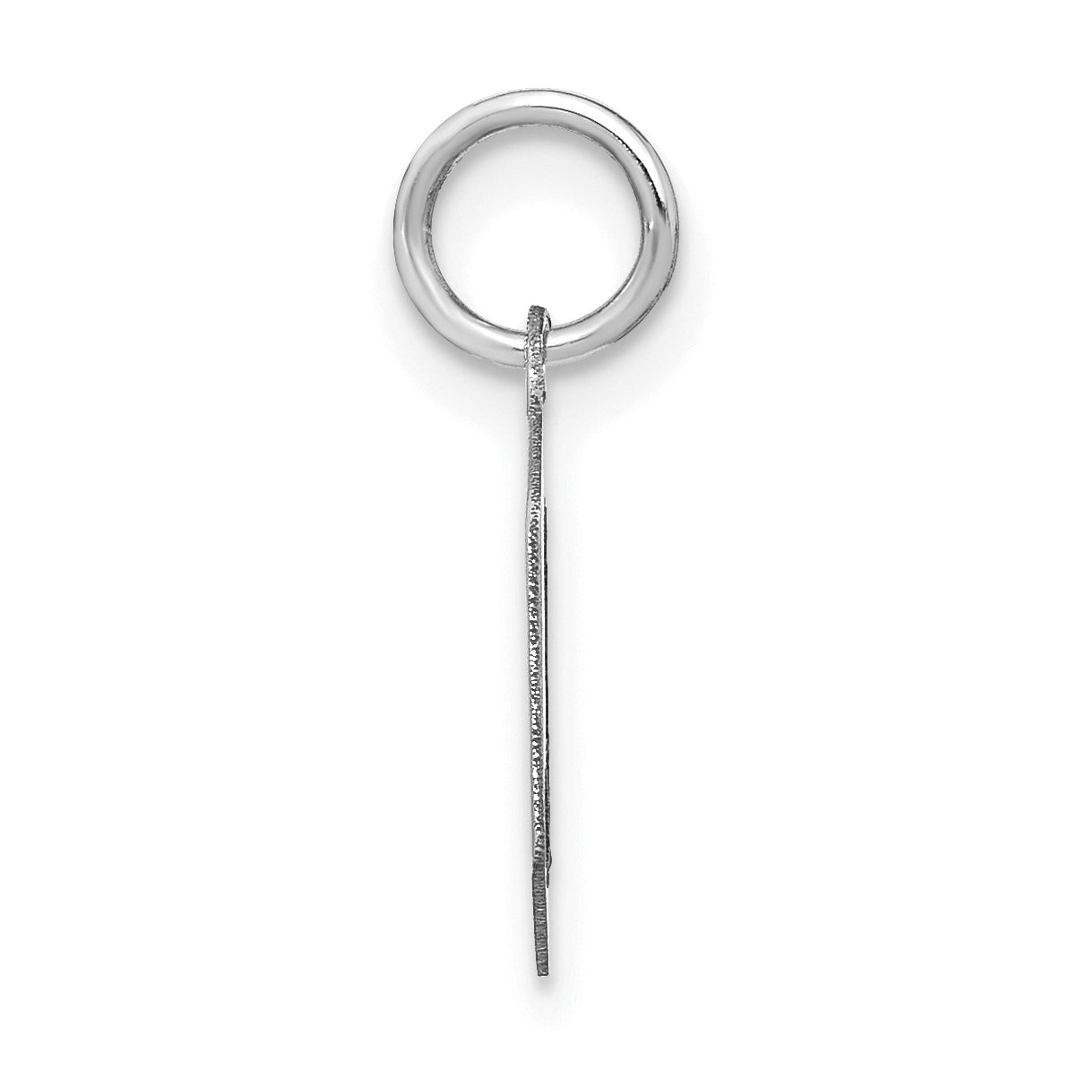 Sterling Silver Rhodium-plated Letter O Initial Pendant