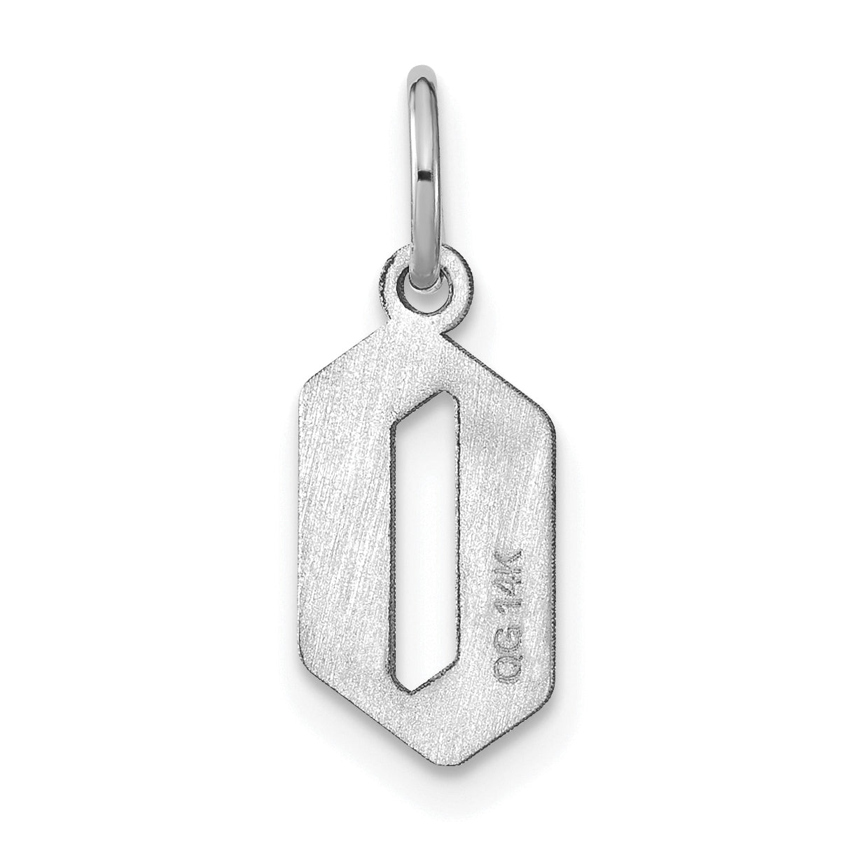 Sterling Silver Rhodium-plated Letter O Initial Pendant
