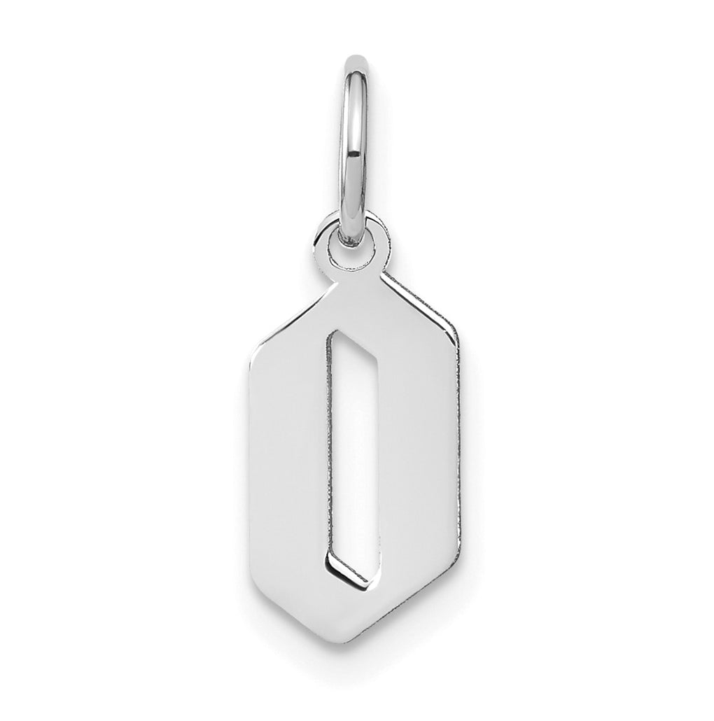 Sterling Silver Rhodium-plated Letter O Initial Pendant