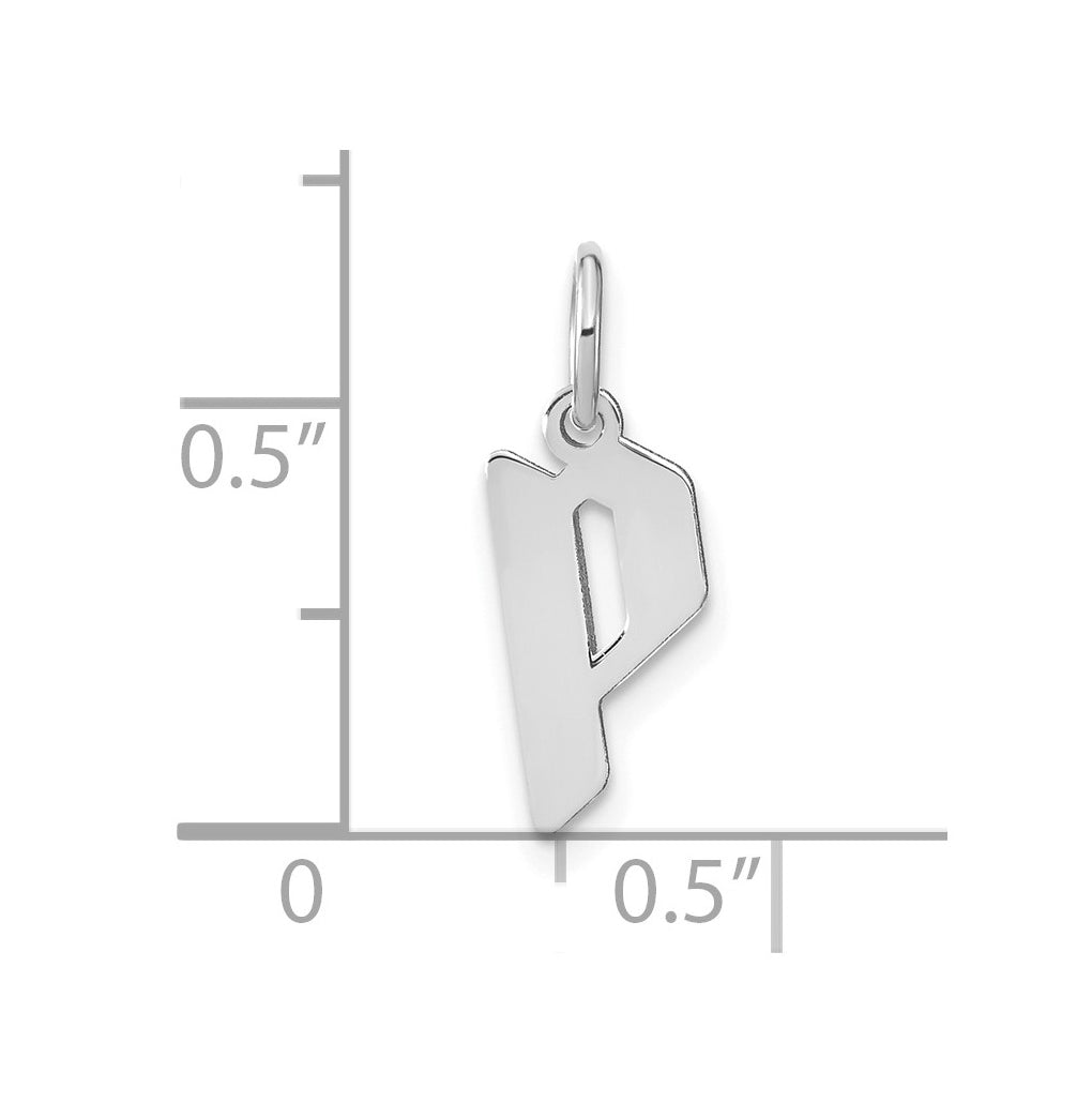 Sterling Silver Rhodium-plated Or Rose-plated Letter Initial Pendant