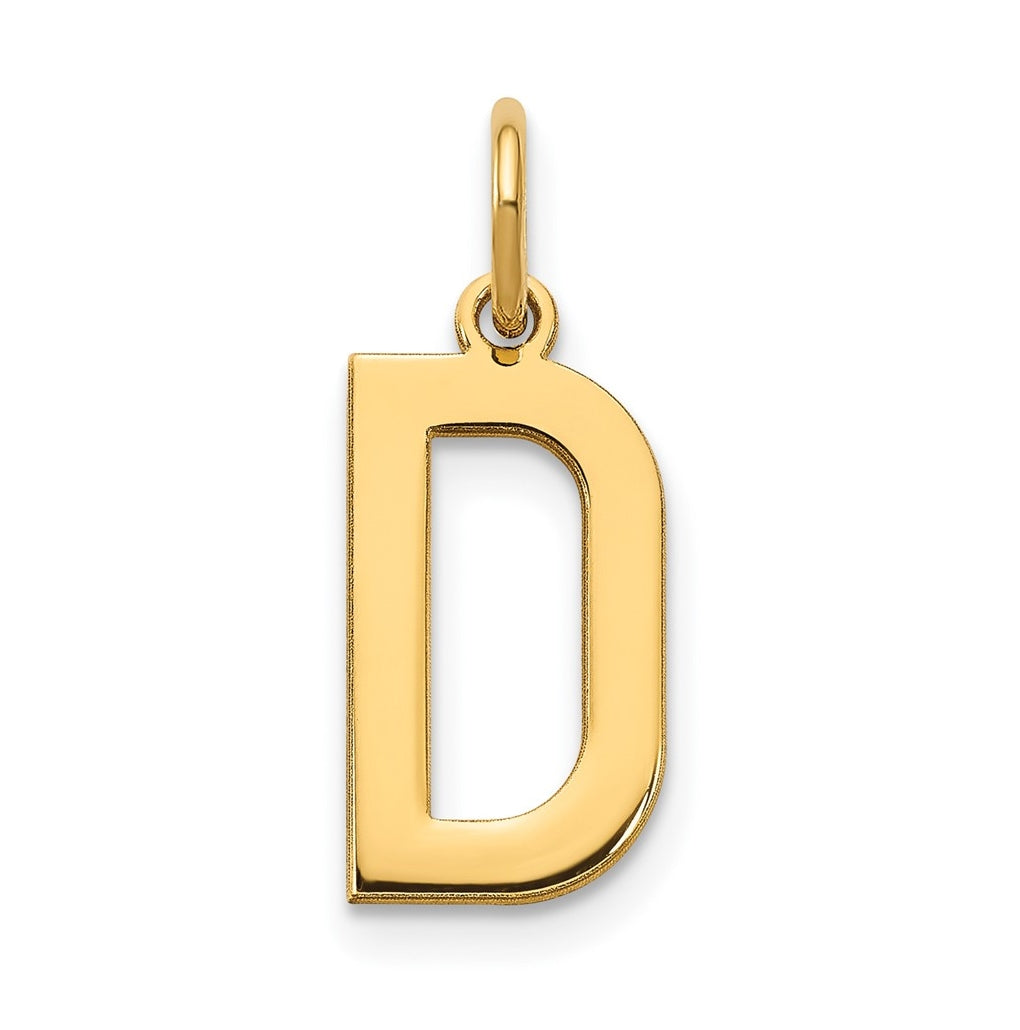 Sterling Silver Gold plated D Initial Pendant