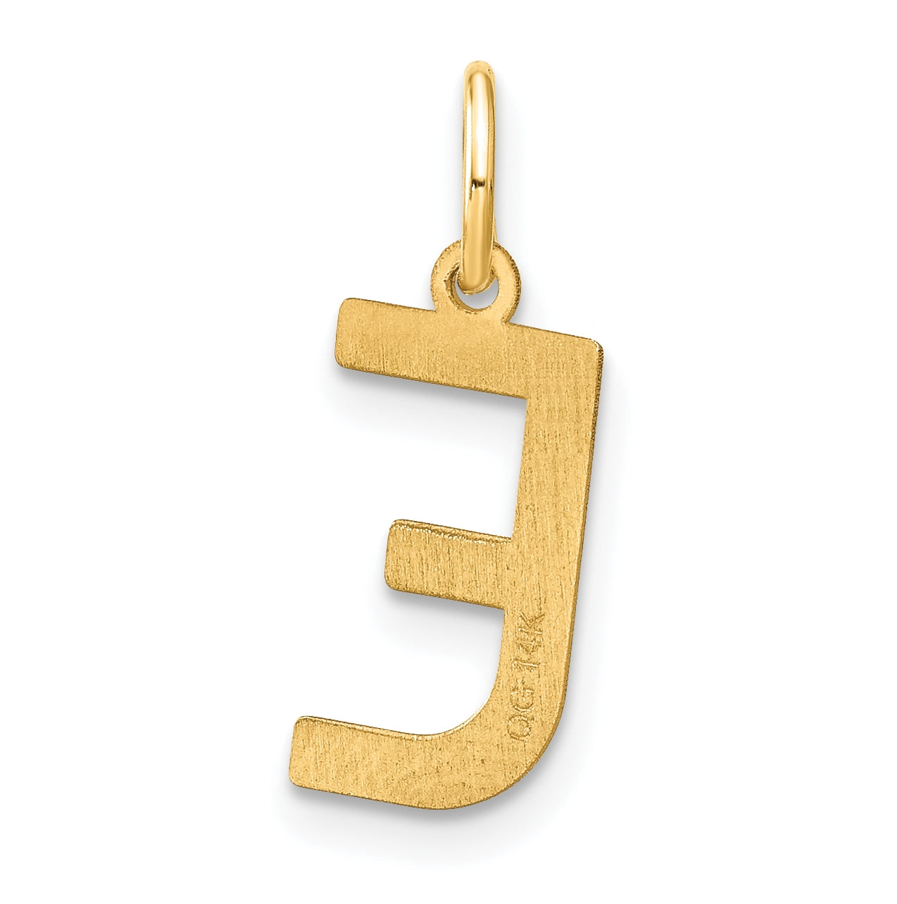 14K Yellow Gold Letter E Initial Pendants