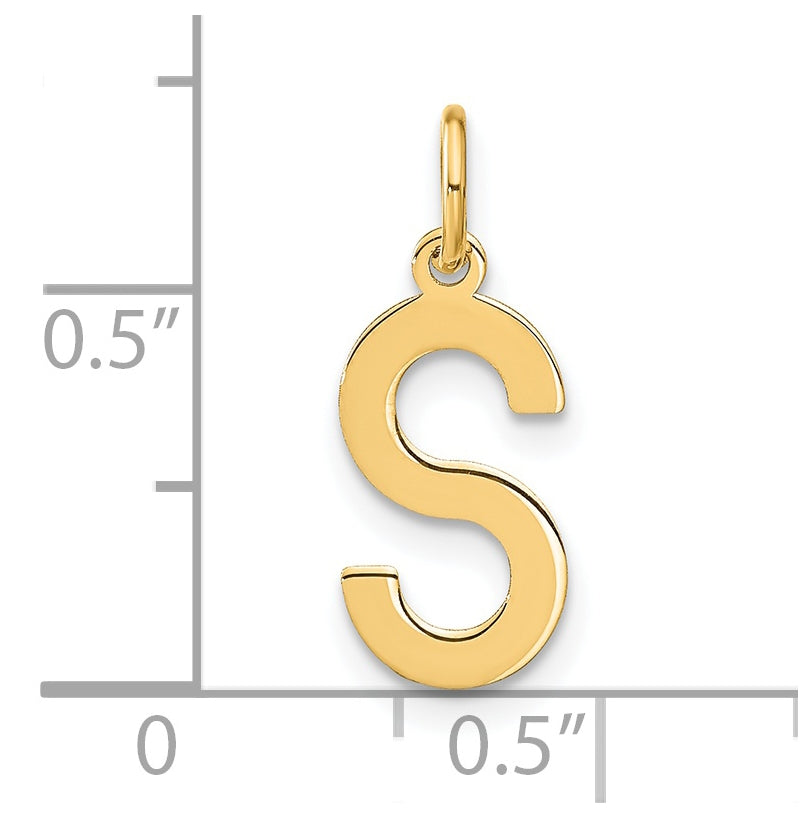 Sterling Silver Gold plated S Initial Pendant