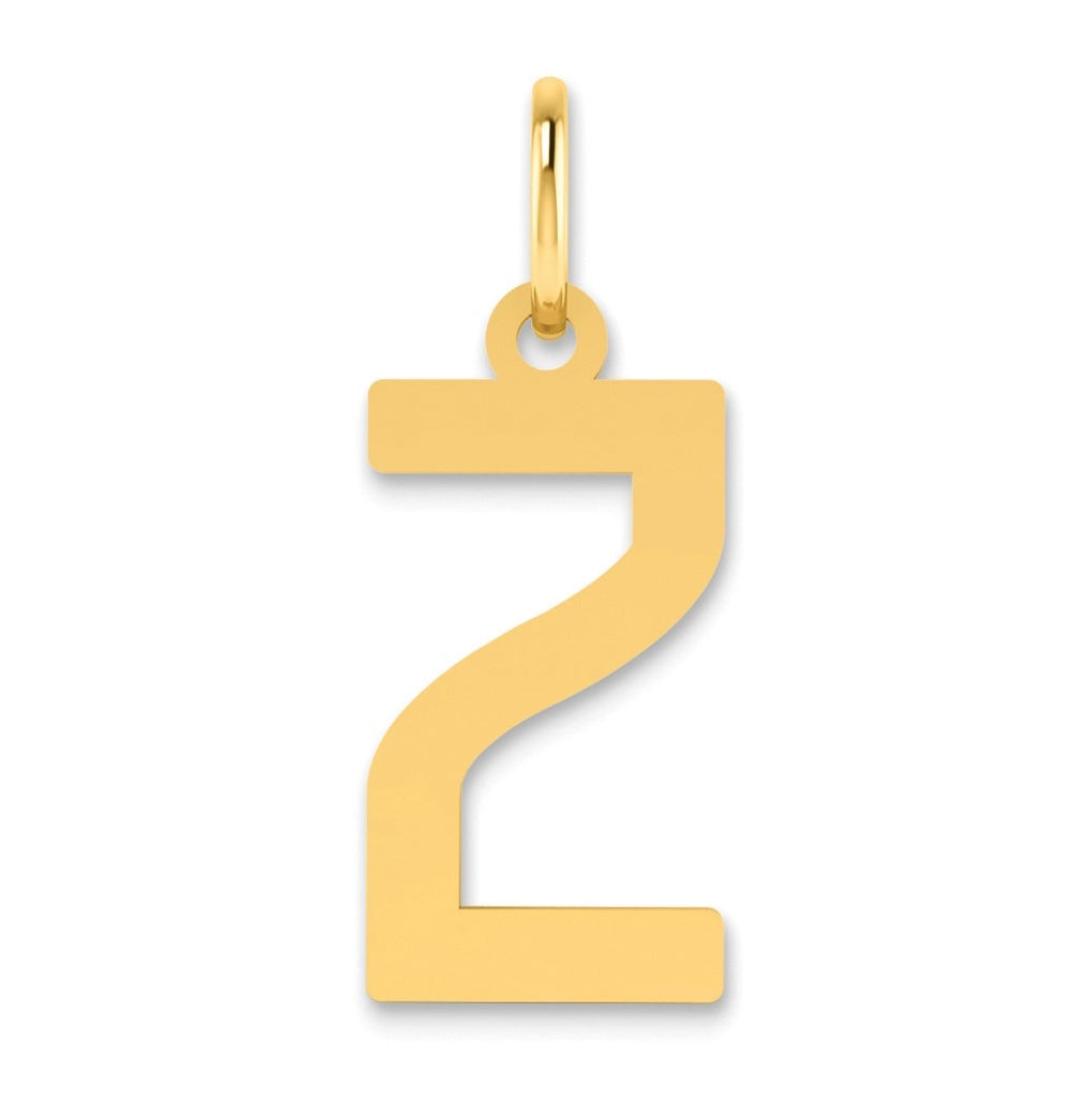 14K Yellow Gold Letter Z Initial Pendants
