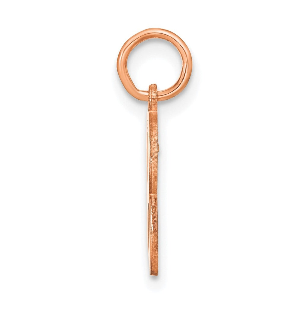 14K White Or Rose Gold Or Sterling Silver Rhodium Or Rose Or Gold-plated Letter Initial Pendant