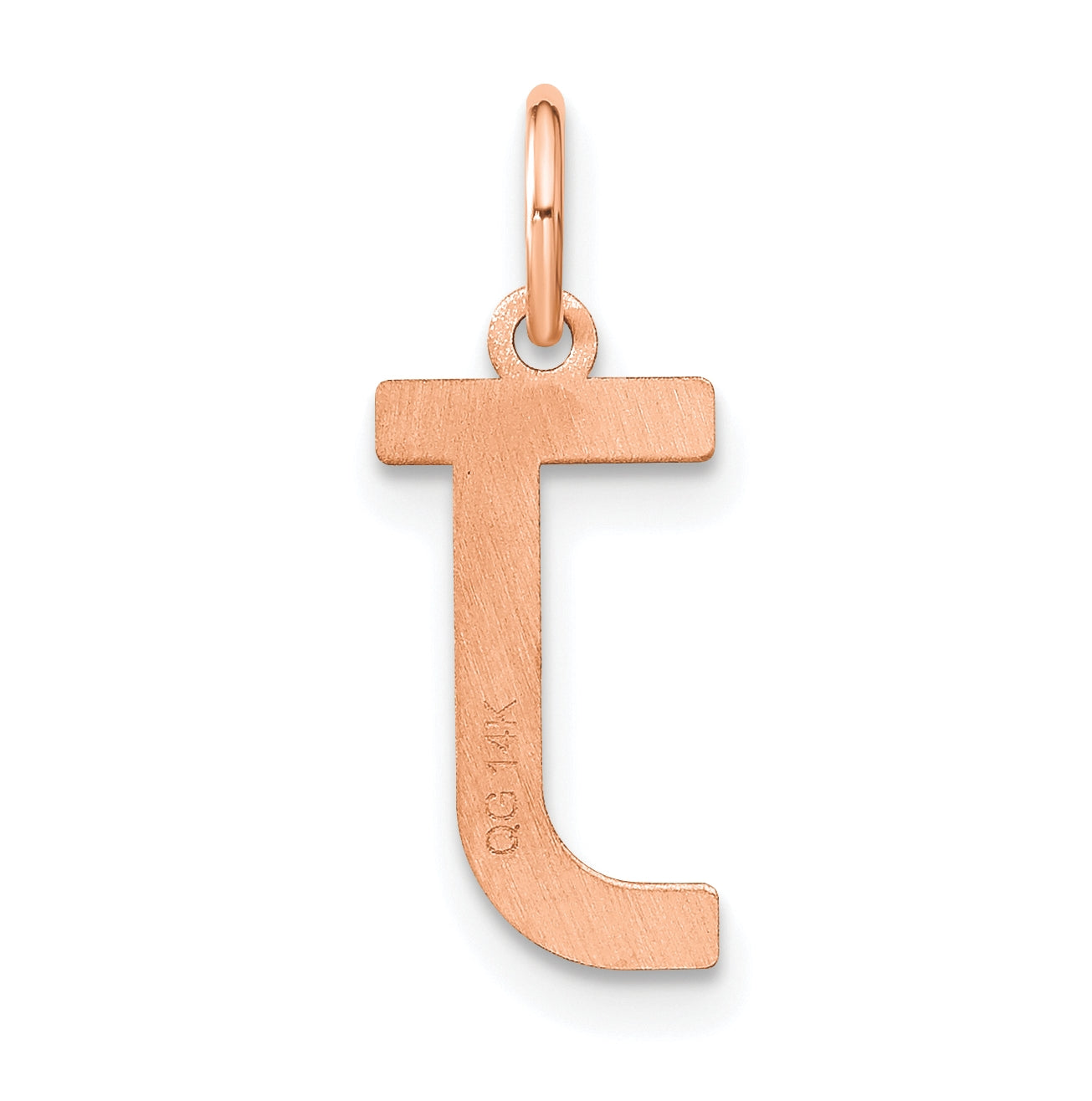 Sterling Silver Rose Gold-Plated Letter J Initial Pendant