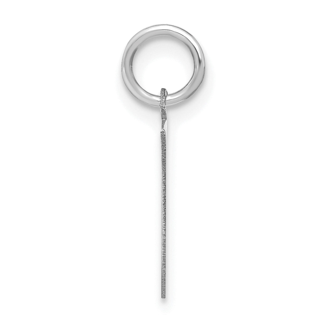 14K White Gold Letter E Initial Pendants