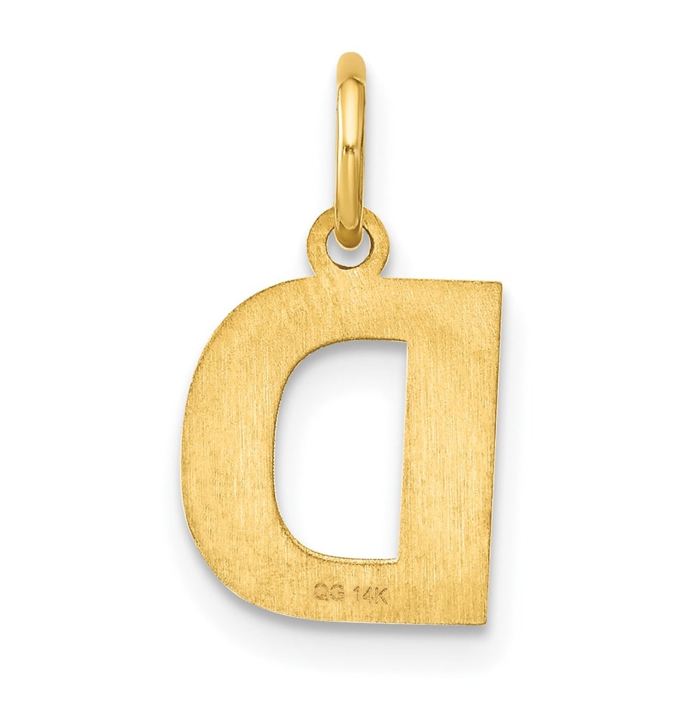 14K White Gold Or Sterling Silver Rhodium Plated Or Rose Plated Letter Initial Pendant