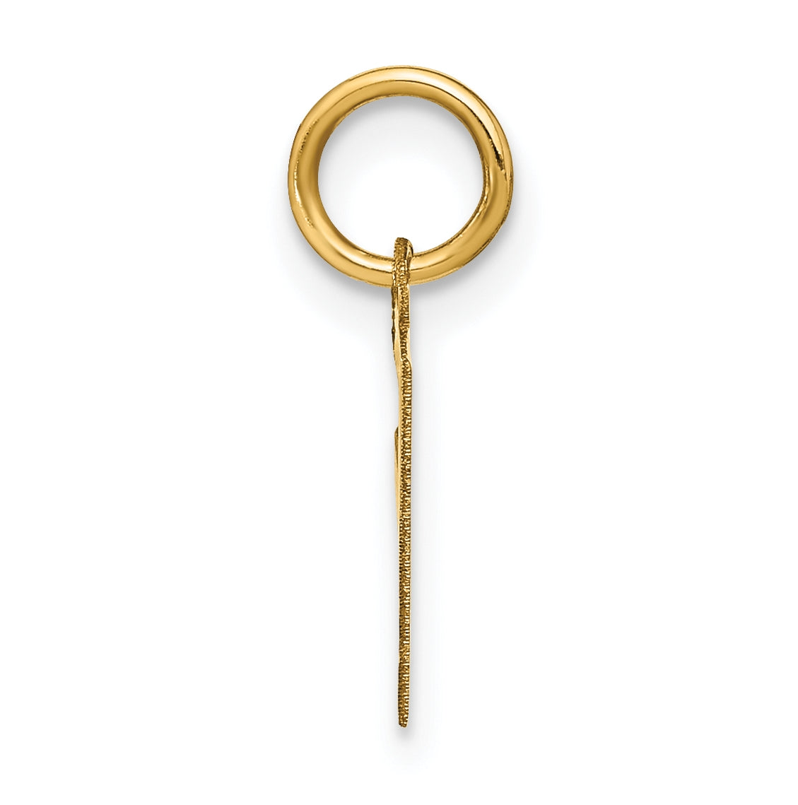 14K Yellow Gold F Initial Pendant
