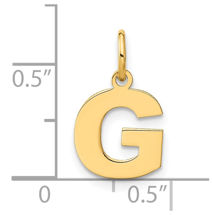 14K Yellow Gold G Initial Pendant