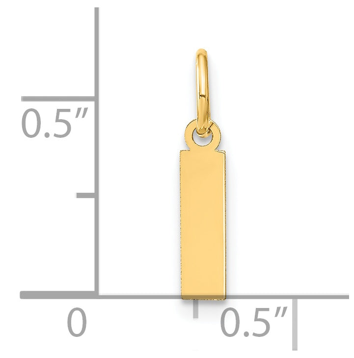 14K Yellow Gold I Initial Pendant