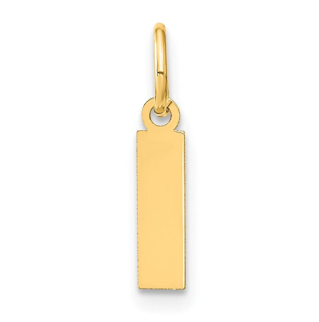 Sterling Silver Gold-plated Letter I Initial Pendant