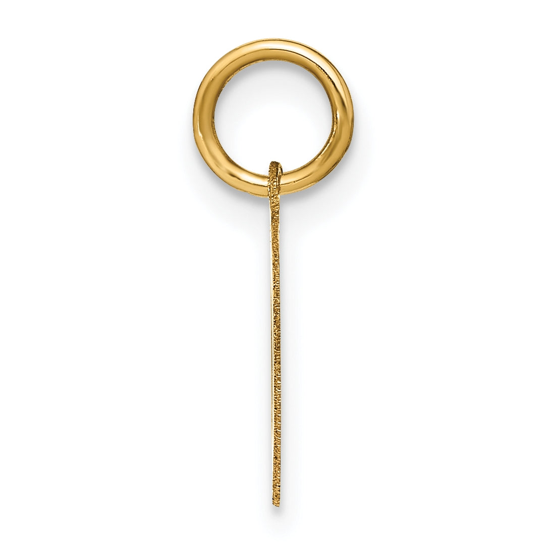 14K Yellow Gold O Initial Pendant