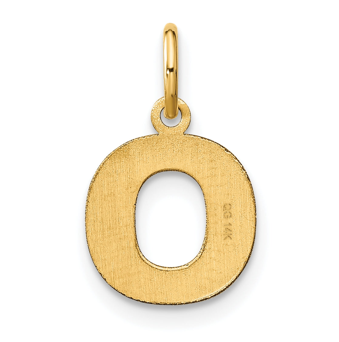 14K Yellow Gold O Initial Pendant