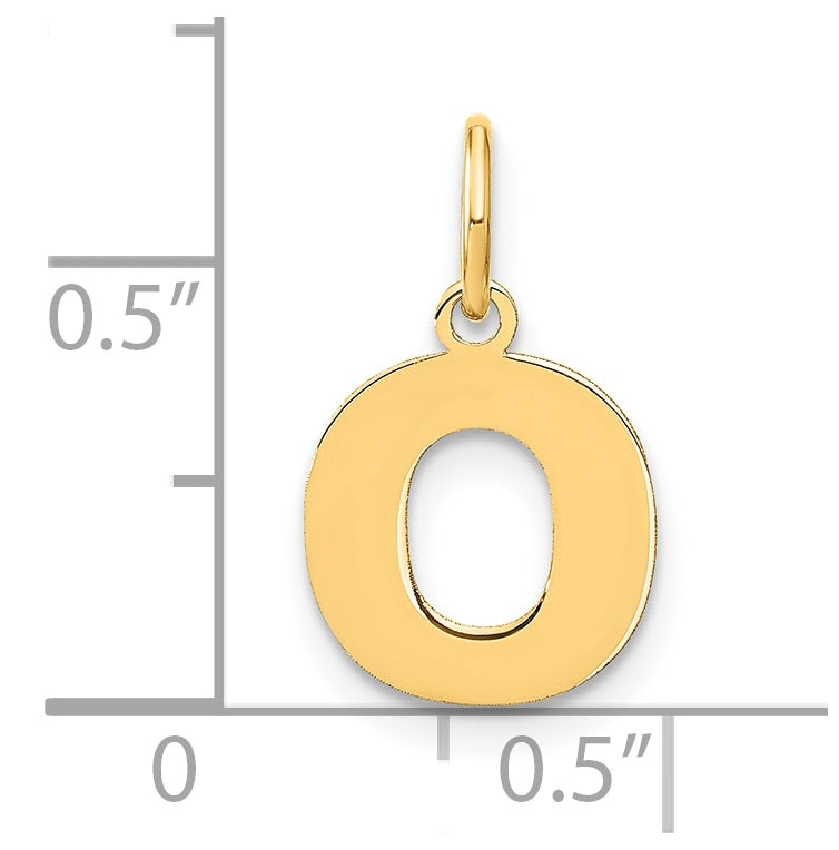 14K Yellow Gold O Initial Pendant