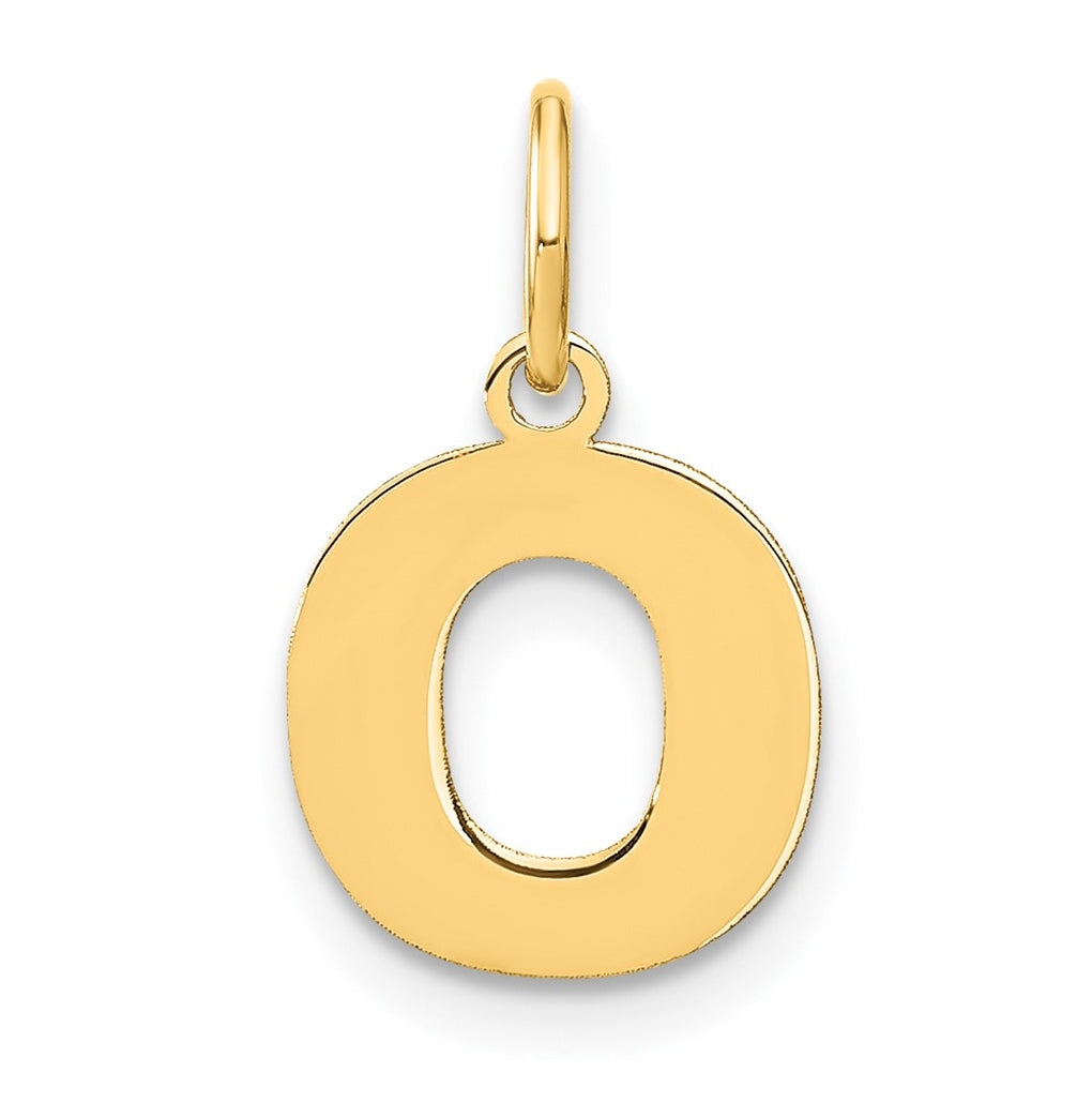 14K Yellow Gold O Initial Pendant