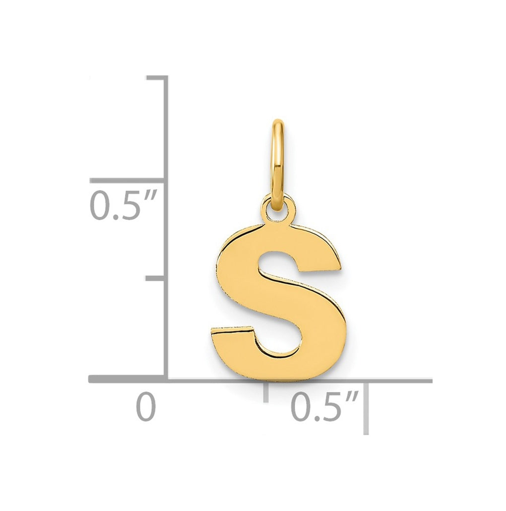 14K White Gold Or Sterling Silver Rhodium Plated Or Rose Plated Letter Initial Pendant