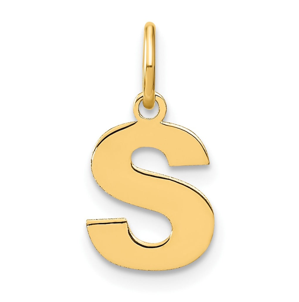 14K White Gold Or Sterling Silver Rhodium Plated Or Rose Plated Letter Initial Pendant