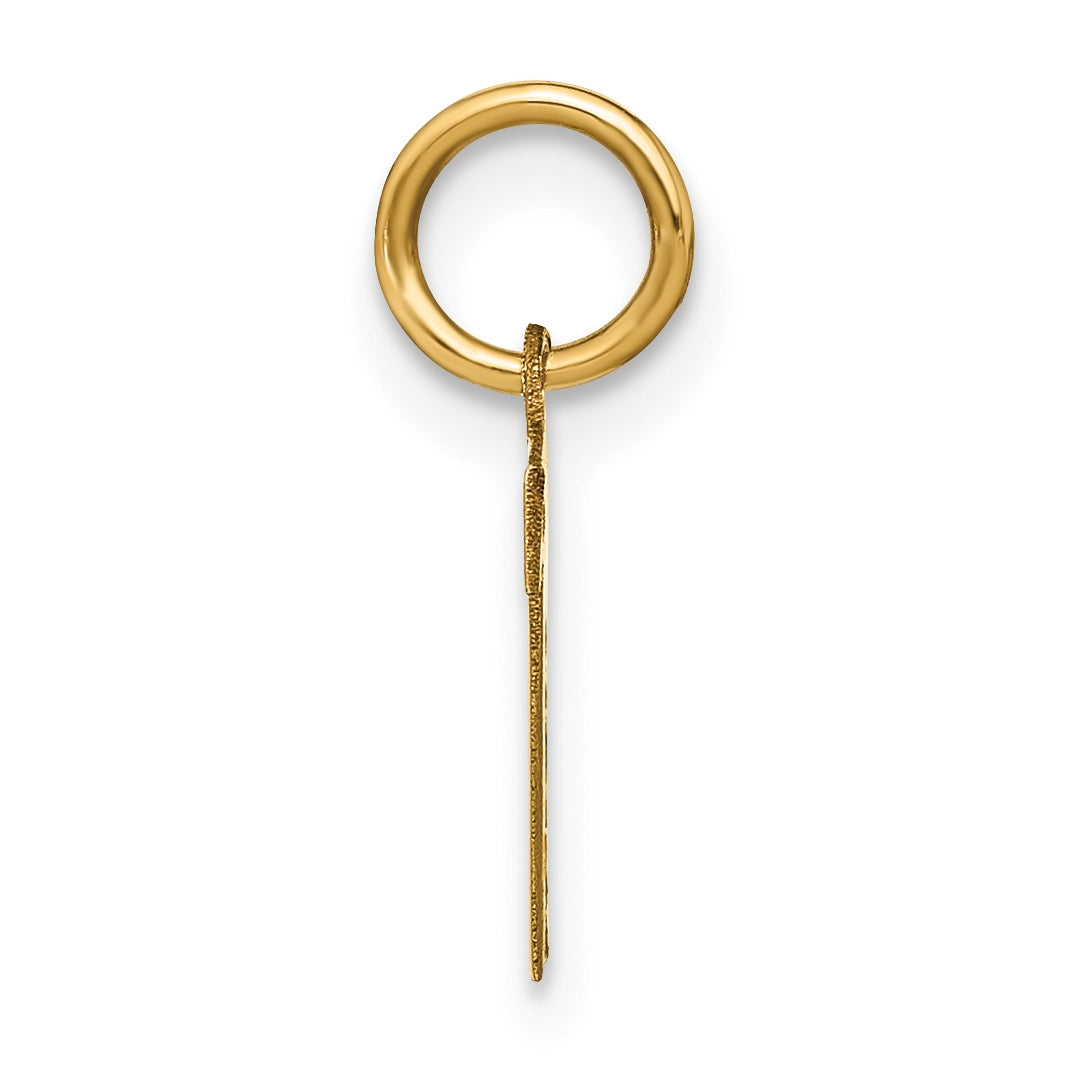14K Yellow Gold T Initial Pendant