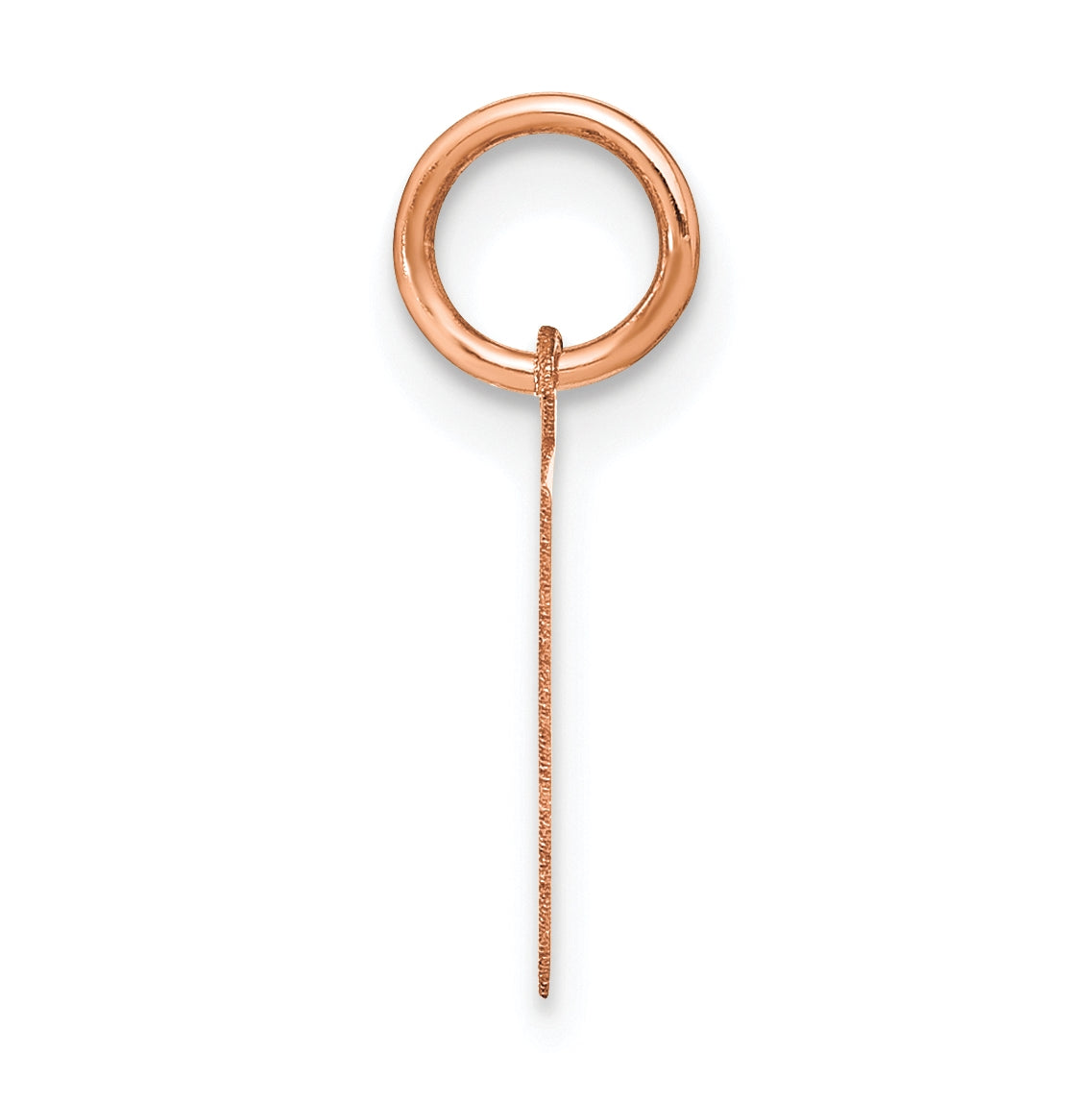 14k Rose Gold E Initial Pendants