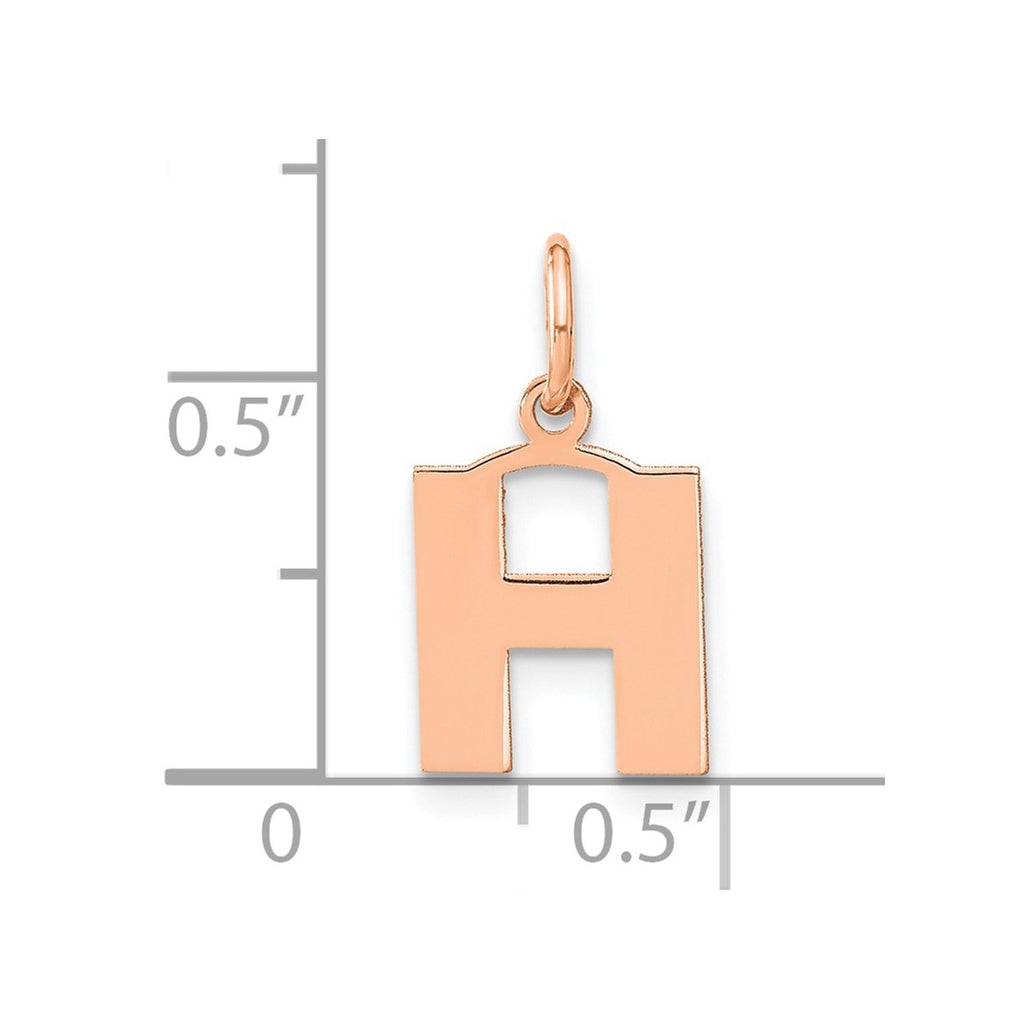 14K White Gold Or Sterling Silver Rhodium Plated Or Rose Plated Letter Initial Pendant