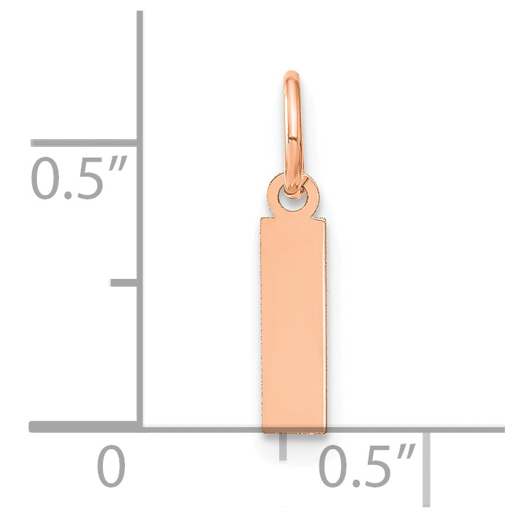 14k Rose Gold I Initial Pendants
