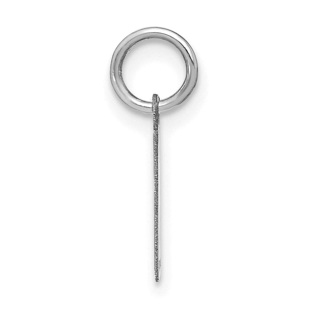 14K White Gold Or Sterling Silver Rhodium Plated Or Rose Plated Letter Initial Pendant