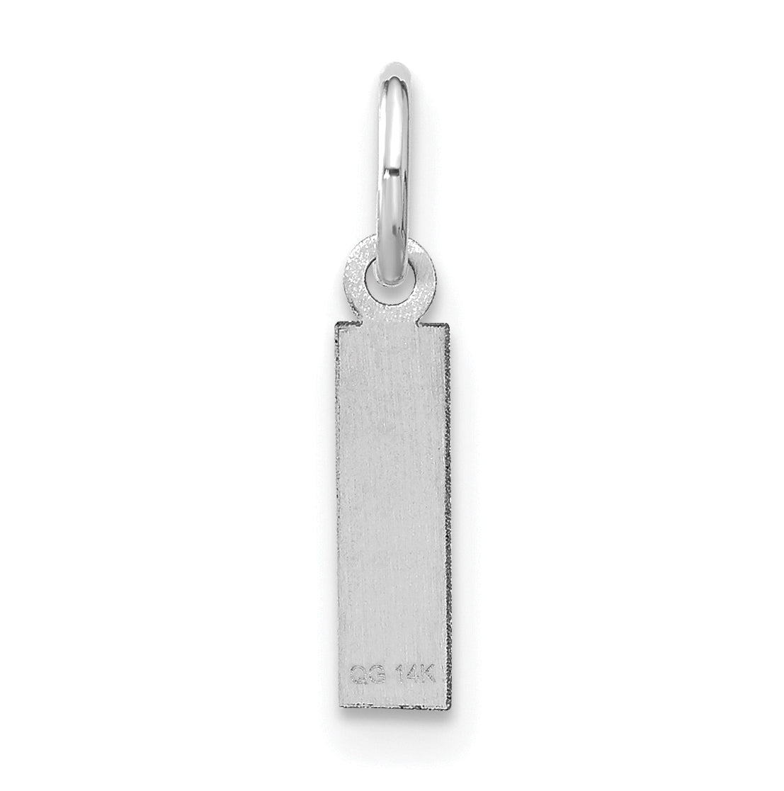 14K White Gold Or Sterling Silver Rhodium Plated Or Rose Plated Letter Initial Pendant