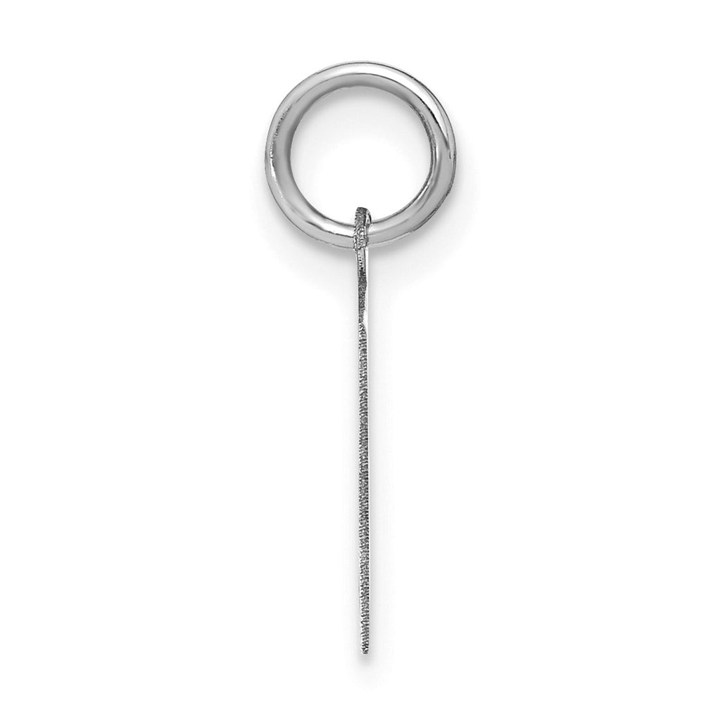14K White Gold Or Sterling Silver Rhodium Plated Or Rose Plated Letter Initial Pendant