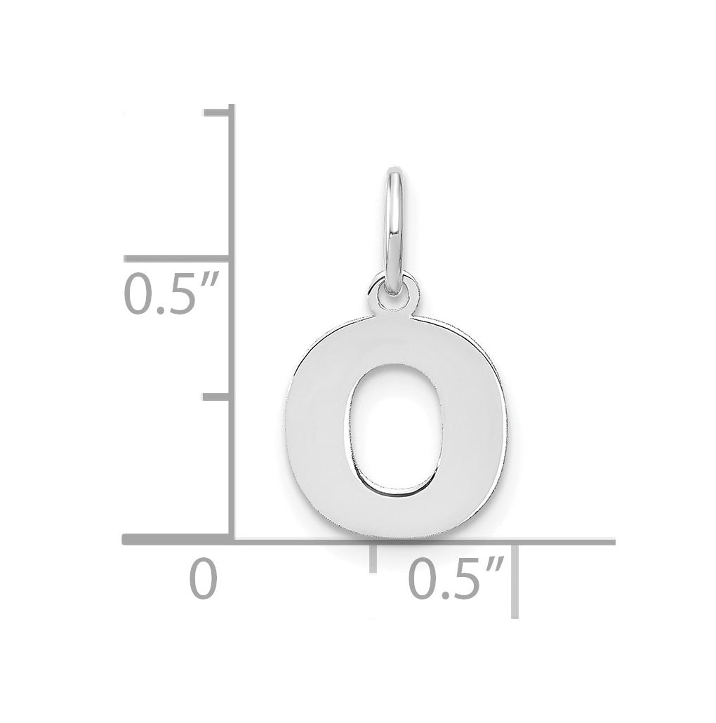 14K White Gold Or Sterling Silver Rhodium Plated Or Rose Plated Letter Initial Pendant