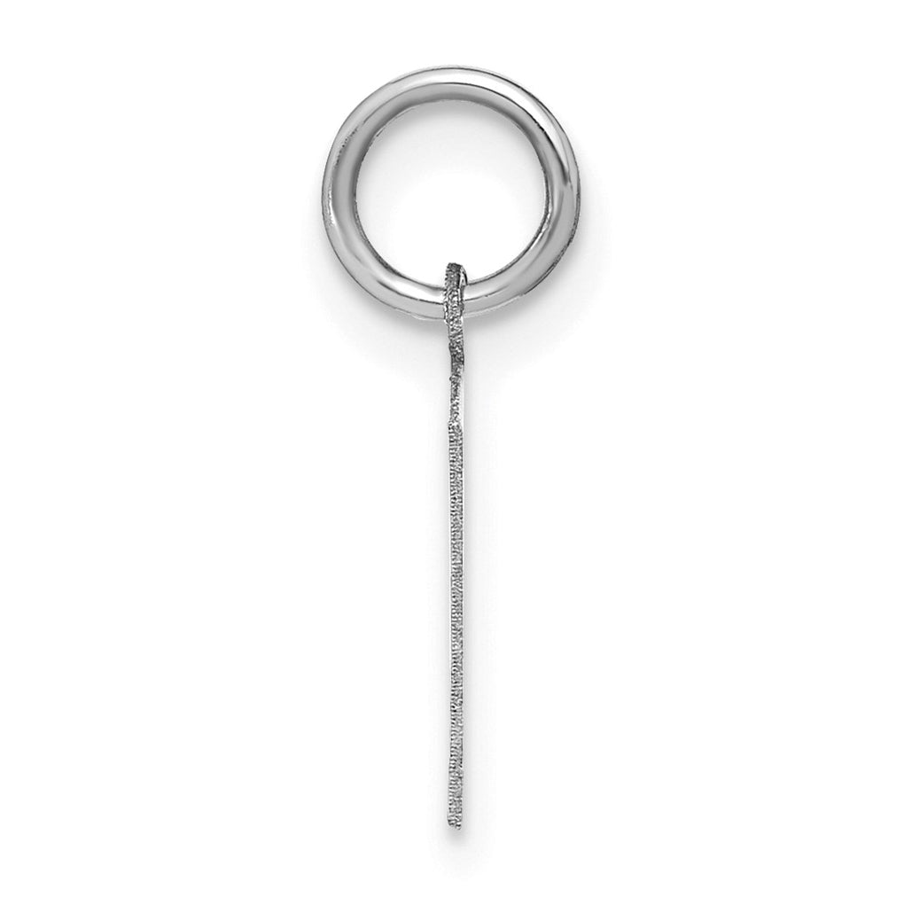 14K White Gold Or Sterling Silver Rhodium Plated Or Rose Plated Letter Initial Pendant