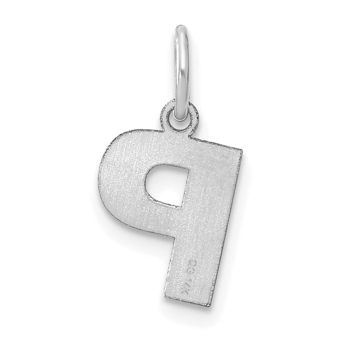 14K White Gold Or Sterling Silver Rhodium Plated Or Rose Plated Letter Initial Pendant