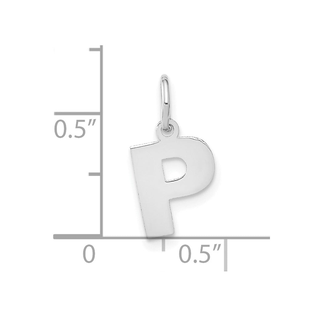 14K White Gold Or Sterling Silver Rhodium Plated Or Rose Plated Letter Initial Pendant