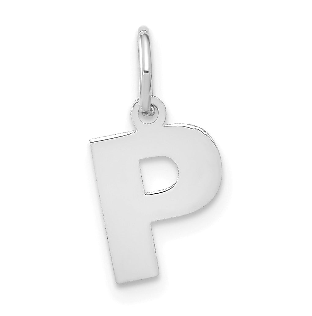 14K White Gold Or Sterling Silver Rhodium Plated Or Rose Plated Letter Initial Pendant