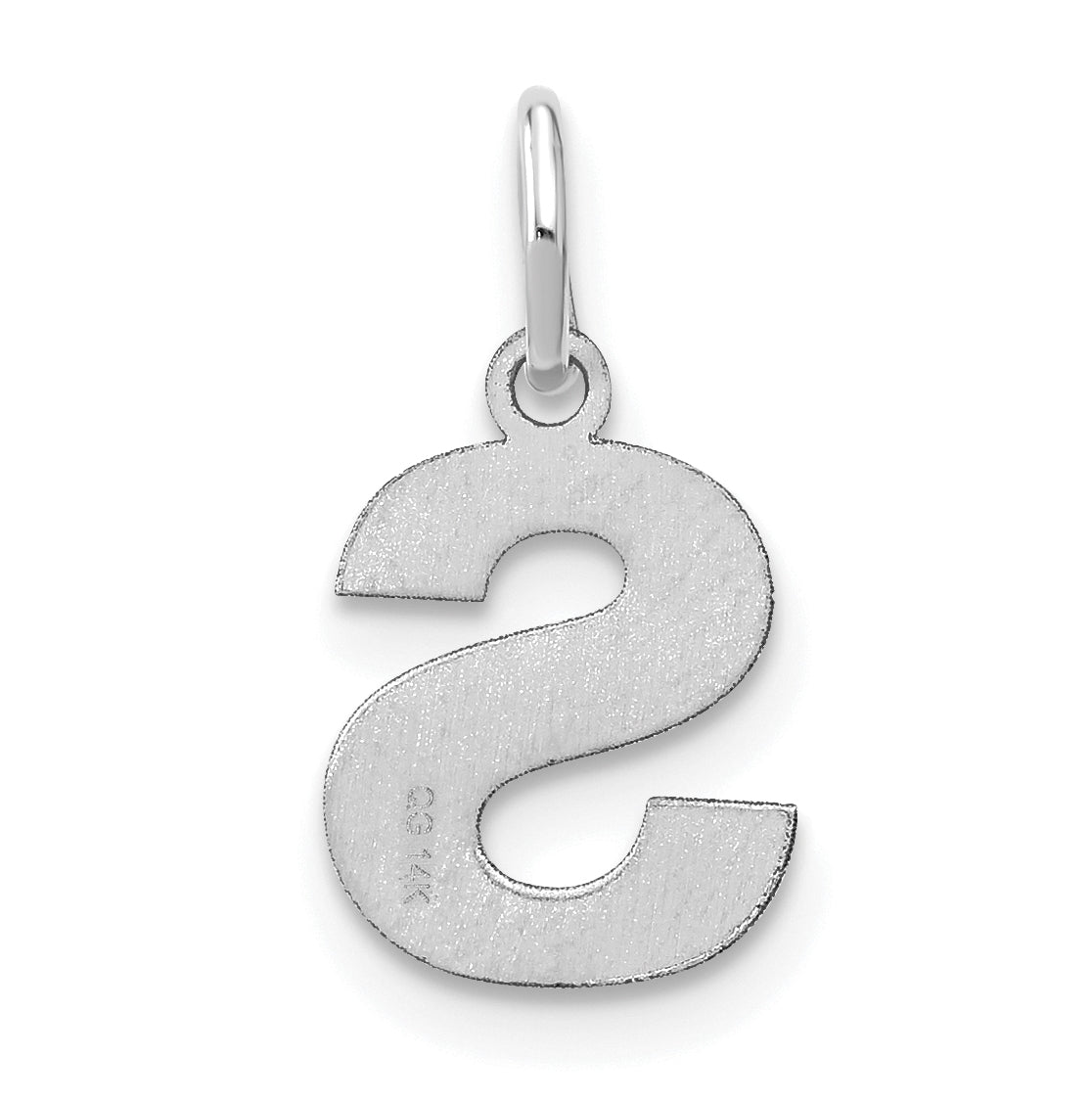 14K White Gold Or Sterling Silver Rhodium Plated Or Rose Plated Letter Initial Pendant