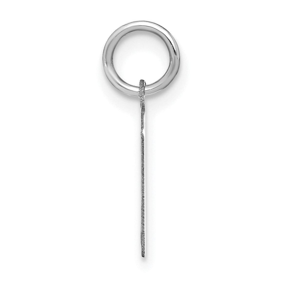 14K White Gold V Initial Pendant