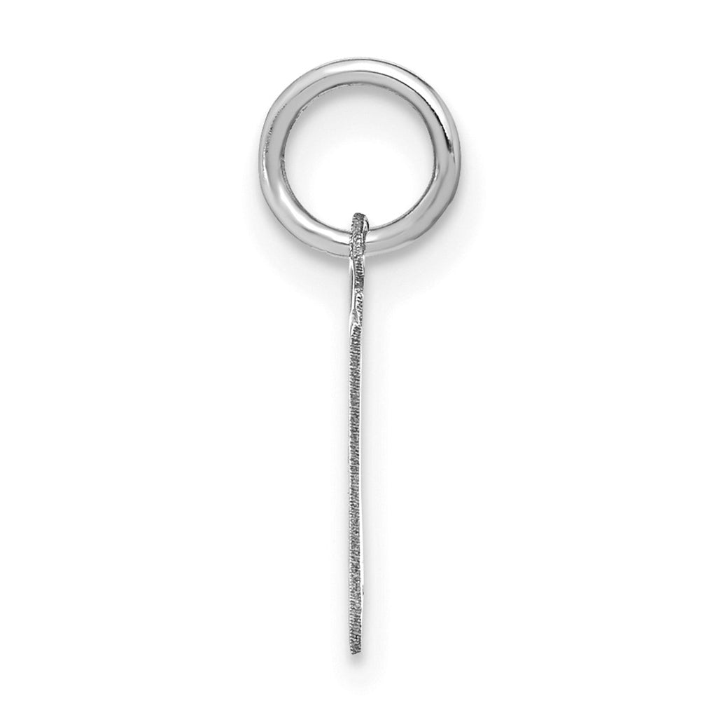 14K White Gold Or Sterling Silver Rhodium Plated Or Rose Plated Letter Initial Pendant