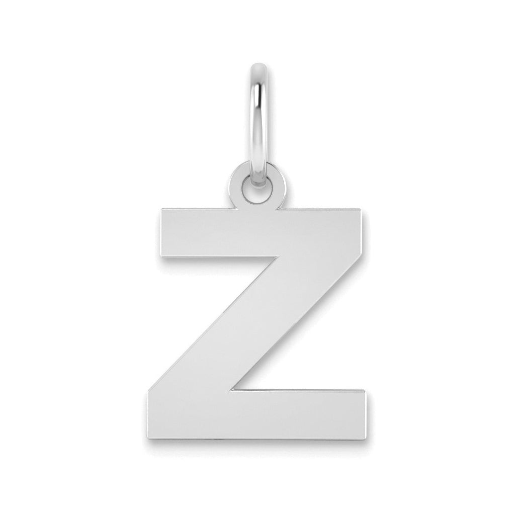 Sterling Silver Rhodium plated Z Initial-Pendant