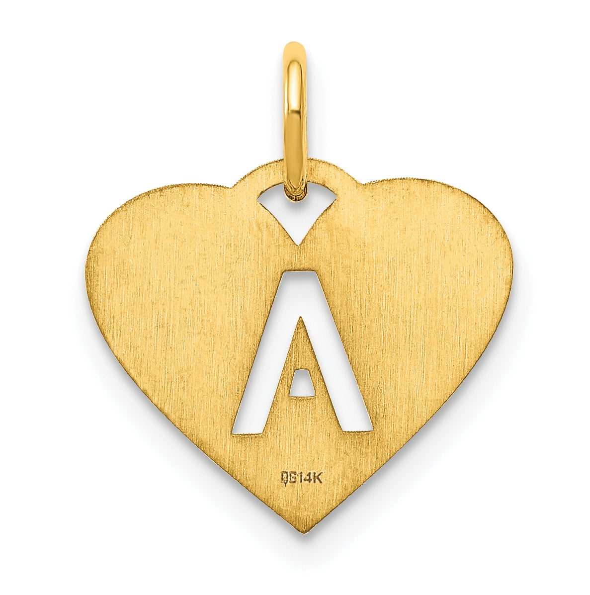 14K Yellow Gold Initial Letter A Initial Charm