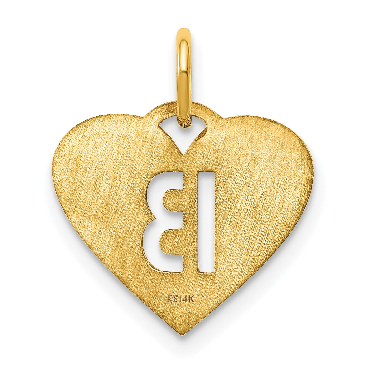 14K Yellow Gold Initial Letter B Initial Charm