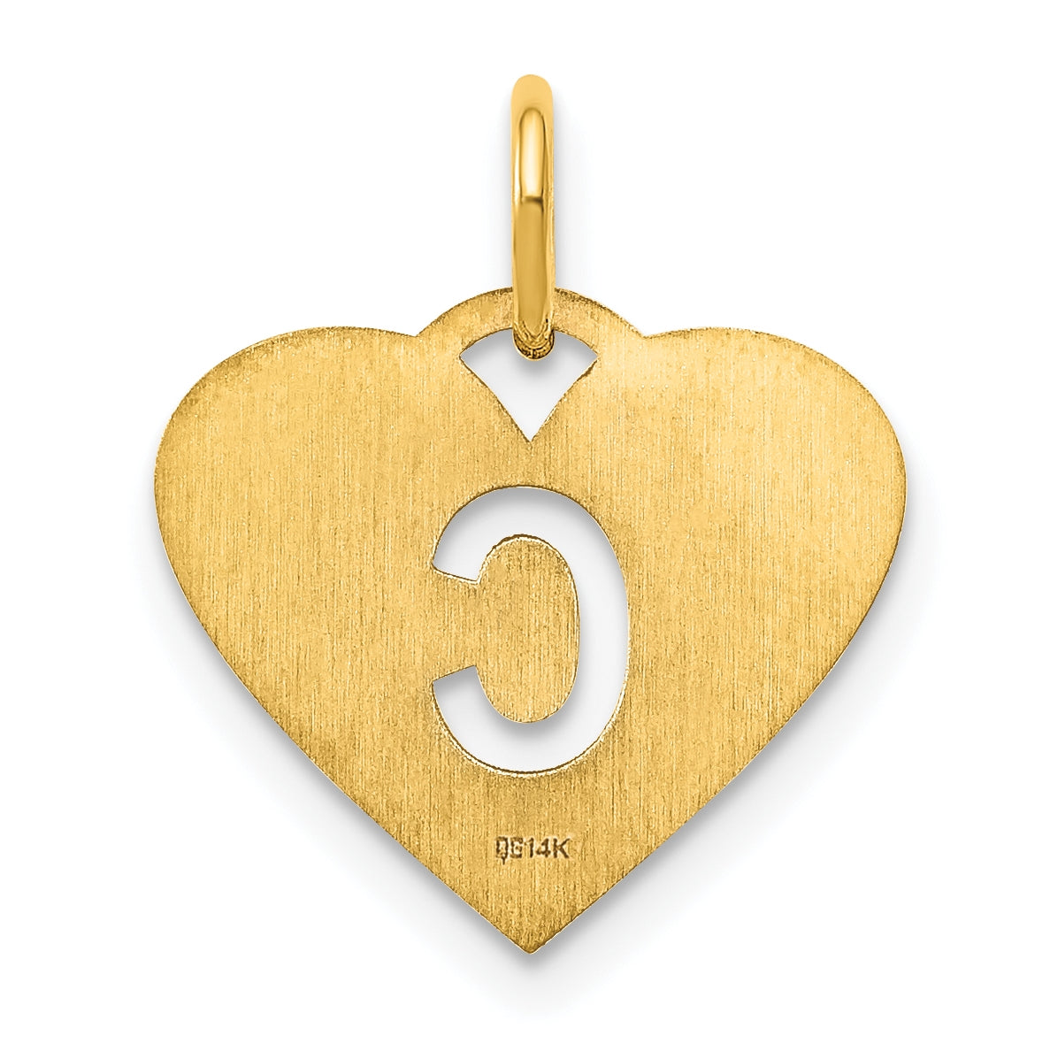 14K Yellow Gold Initial Letter C Initial Charm