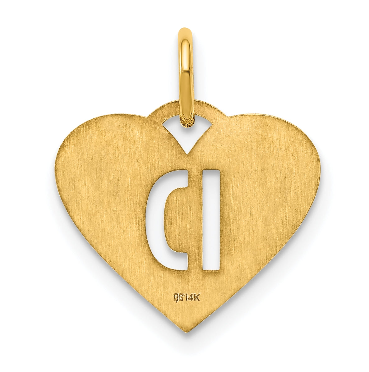 14K Yellow Gold Initial Letter D Initial Charm