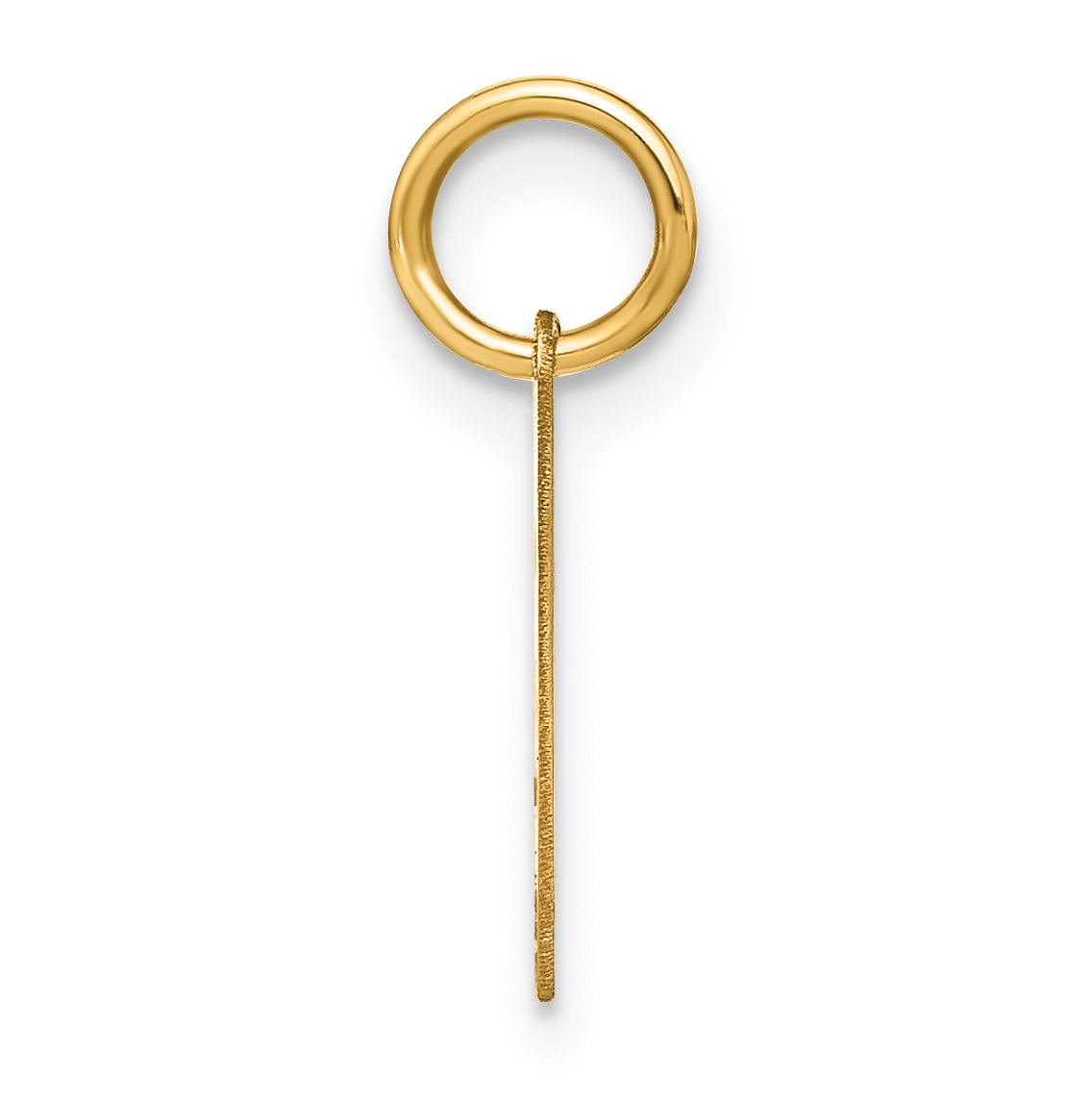 14K Yellow Gold Initial Letter I Initial Charm