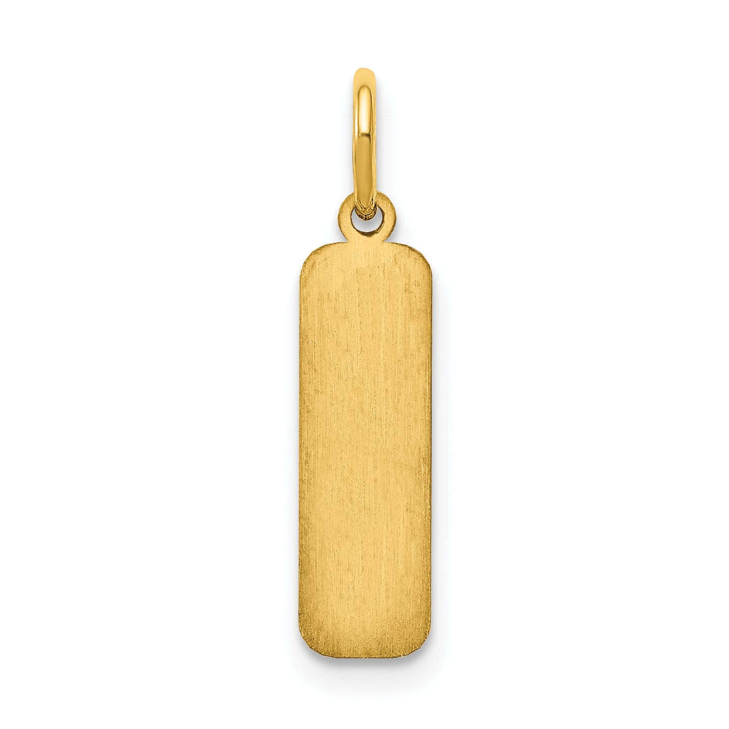 Sterling Silver Gold plated Small Vertical Blank Bar Charm