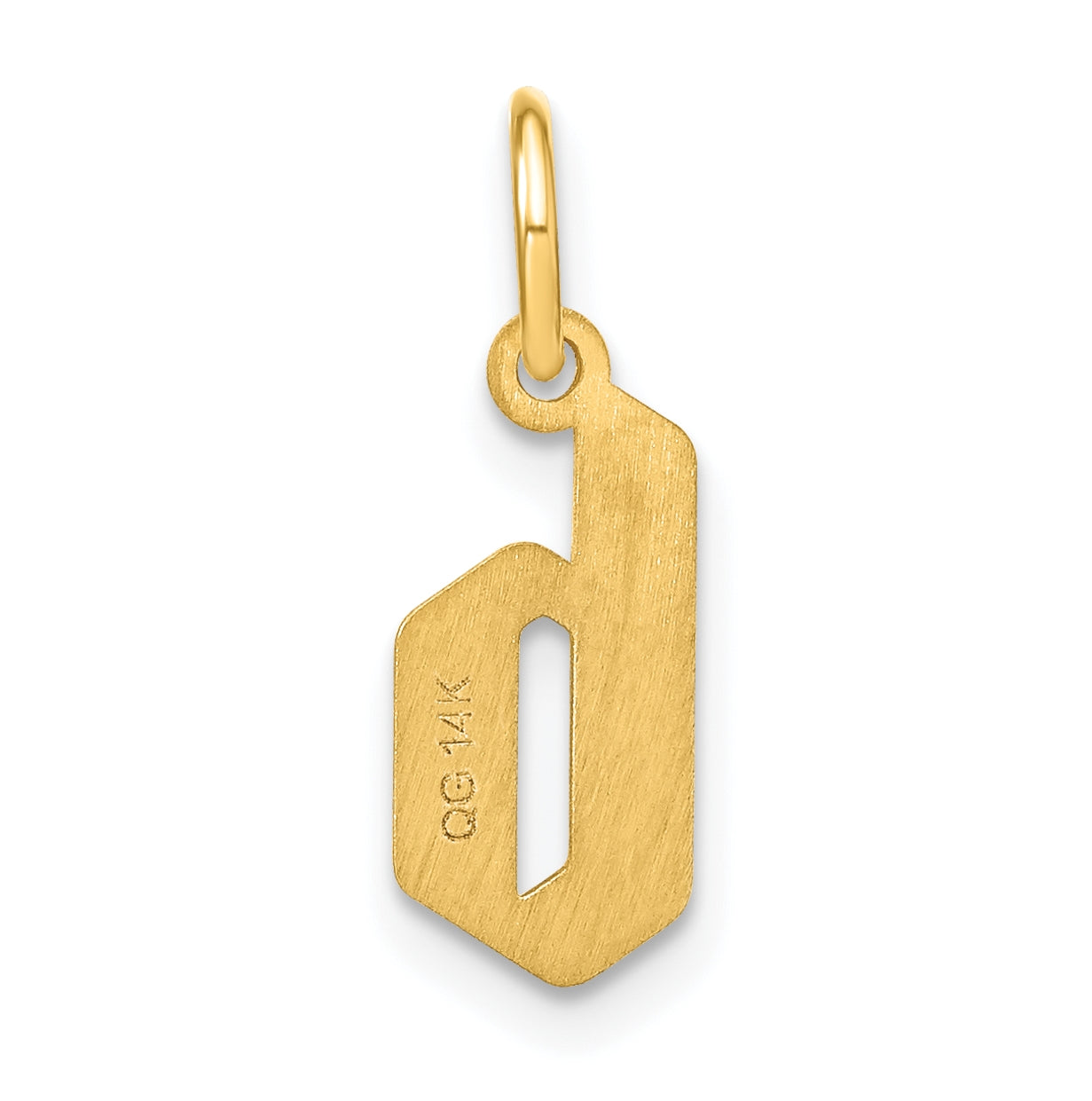 14K Yellow Gold Lower case Letter B Initial Pendant