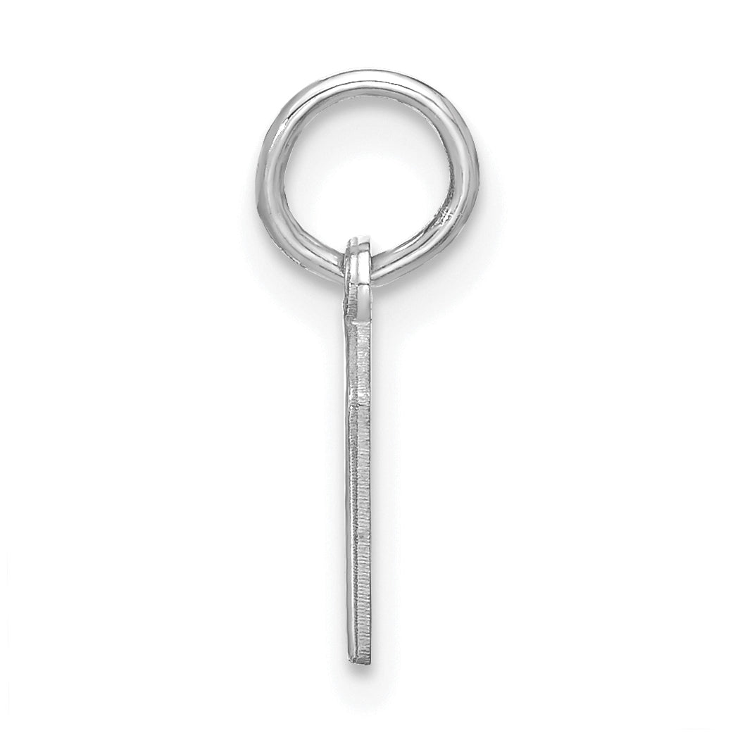 Sterling Silver Rhodium plated Lower case Letter A Initial Pendant