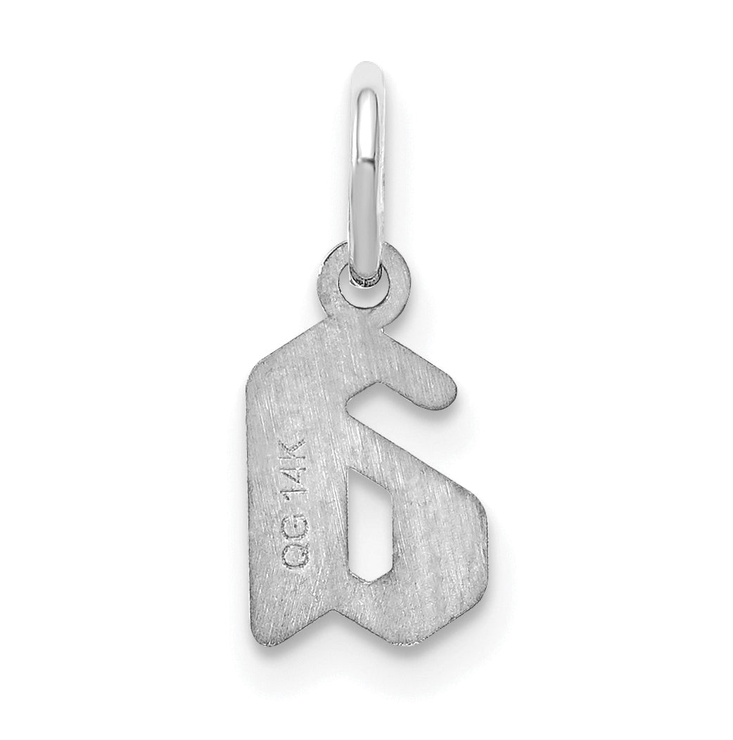 Sterling Silver Rhodium plated Lower case Letter A Initial Pendant